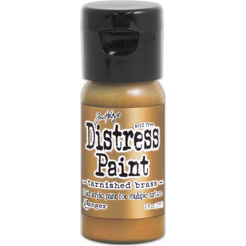 Tim Holtz Distress Paint Flip Top 1oz-Tarnished Brass - TDF-50643 - 789541050643