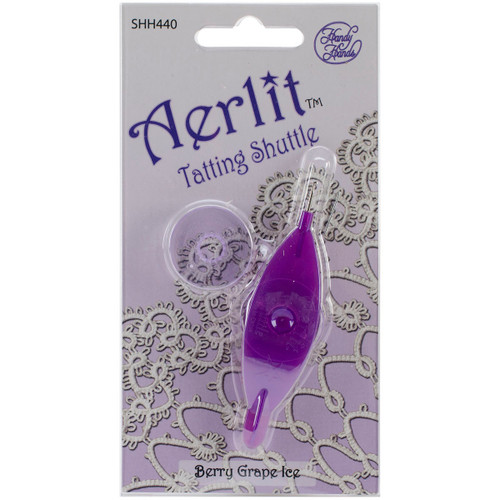 Handy Hands Aerlit Tatting Shuttle W/2 Bobbins-Berry Grape Ice - SHH2-440 - 769826004400