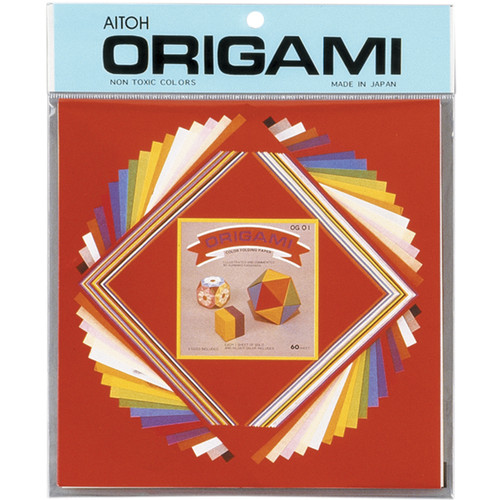 Aitoh Origami Paper 60/Pkg-Assorted Colors & Sizes - OG-1 - 762867010102 Aitoh Origami Paper 60/Pkg-Assorted Colors & Sizes - OG-1 - 762867010102