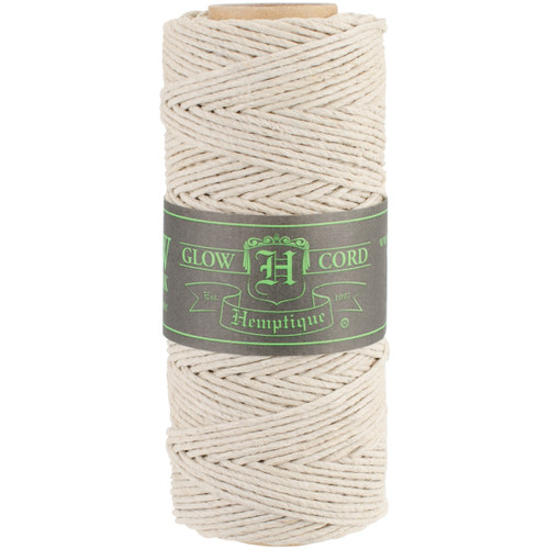 Hemptique Hemp Cord 20lb 205'-Glow In The Dark - 20NATGLO - 091037799043