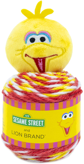 Lion Brand Sesame Street One Hat Wonder Yarn-Big Bird 3010-500 - 023032066745