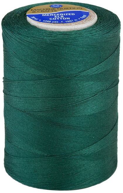 Coats Cotton Machine Quilting Solid Thread 1200yd-Forest Green - V34-0061A - 073650912689