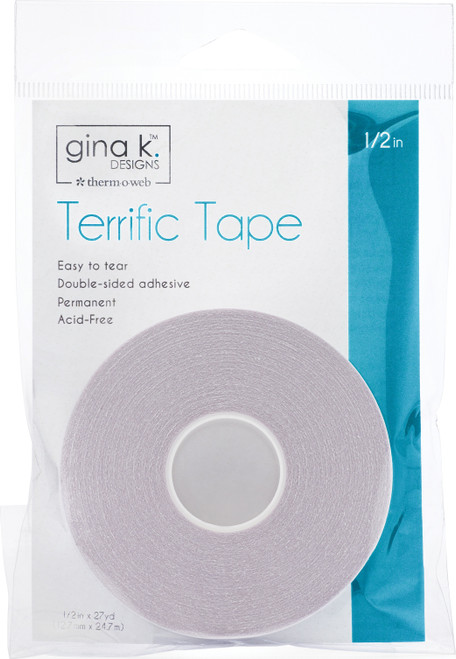 Gina K Designs Terrific Tape 1/2"X27yds-Clear - 18116 - 000943181163