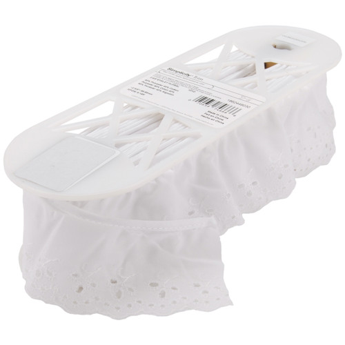 Simplicity Floral Eyelet 2-5/8"X10yd-White - 186 2449-030 - 00706597466660070659746666