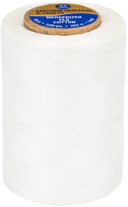Coats Cotton Machine Quilting Solid Thread 1200yd-Winter White - V34-0470 - 073650912917