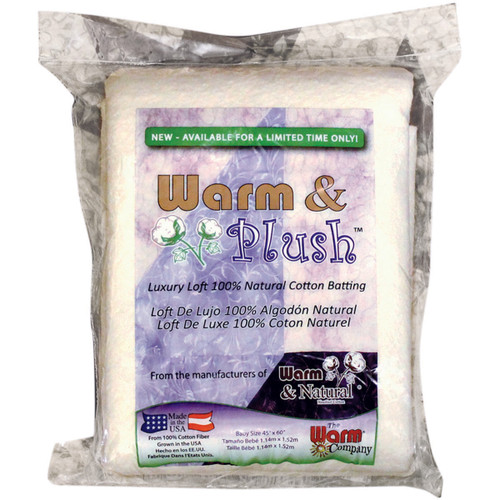 Warm Company Warm & Plush Cotton Batting-Crib Size 45"X60" - 2670 - 753705026706