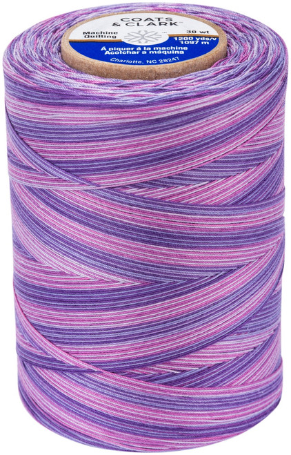 Coats Cotton Machine Quilting Multicolor Thread 1200yd-Plum Shadow V35-0810 - 073650915116
