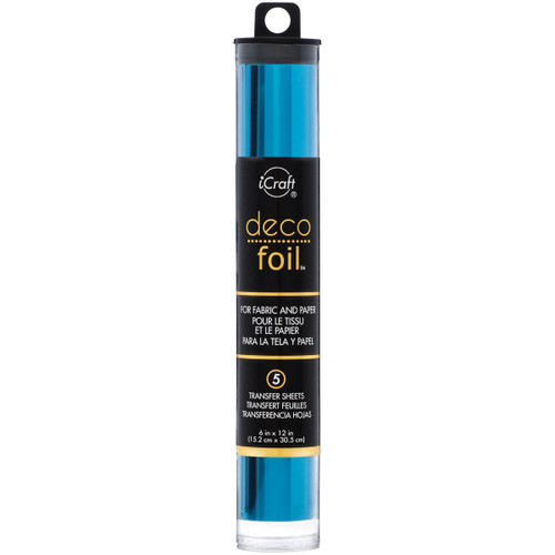 iCraft Deco Foil Transfer Sheets 6"X12" 5/Pkg-Ocean Blue - DF6X12-51125 - 000943511250