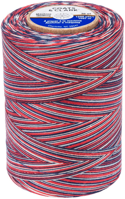 Coats Cotton Machine Quilting Multicolor Thread 1200yd-Americana V35-0815 - 073650831706