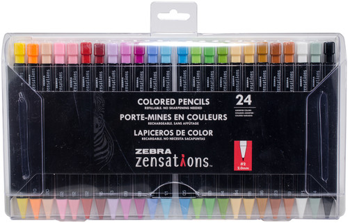 Zebra Zensations Colored Pencils 24/Pkg-Assorted 08124 - 045888081246