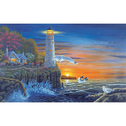 Royal & Langnickel(R) Paint By Number Kit 15.375"X11.25"-Waterside Lighthouse PAL-18 - 090672140265