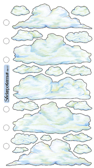 Sticko Vellum Stickers-Clouds SPVM17