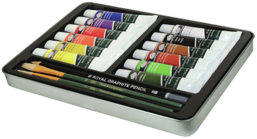 Royal & Langnickel(R) Oil Painting Art Set W/Tin- - RSET2306