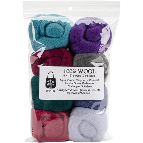 Wistyria Editions Wool Roving 15" .25oz 8/Pkg-Vintage - WR-915 - 816463011756