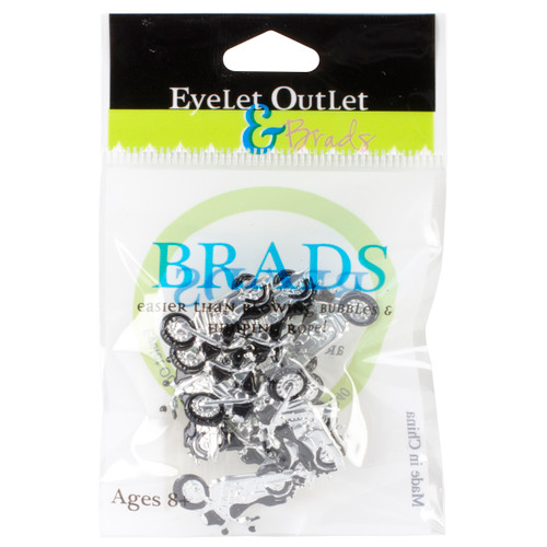 Eyelet Outlet Shape Brads 12/Pkg-Motorcycles - QBRD2-70 - 810787020159