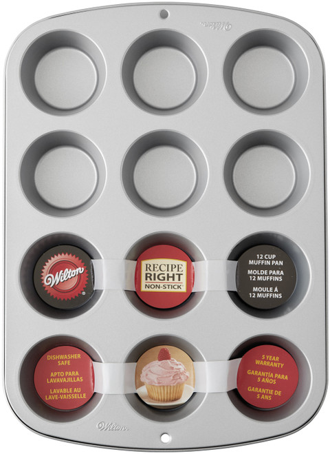 Wilton Recipe Right Standard Muffin Pan-12 Cavity 3"X1" W954 - 070896590541