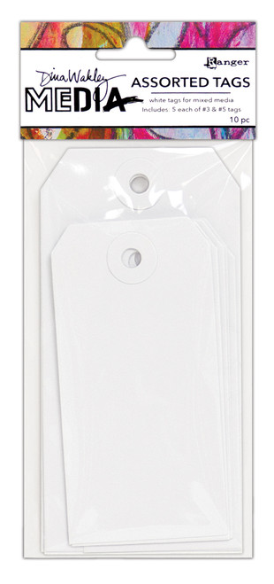 Dina Wakley Media White Tags-#3 & #5 - MDA64602 - 789541064602