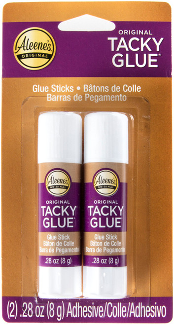 Aleene's Original Tacky Glue Sticks 2/Pkg-.28oz 21702 - 017754217028