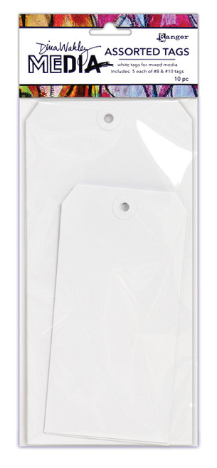 Dina Wakley Media White Tags-#8 & #10 - MDA64619 - 789541064619