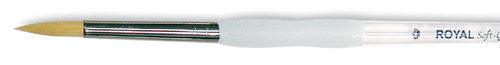 Royal & Langnickel(R) Soft-Grip Gold Taklon Round Brush-Size 8 - SG250-8 - 090672026798