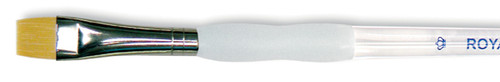 Royal&Langnickel(R) Soft-Grip Gold Taklon Short Shader Brush-Size 6 SG155-6 - 090672026538