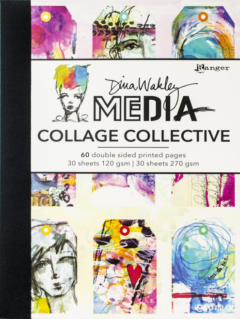 Dina Wakley Media Mixed Media Collage Collective-60 Double-Sided Pages MDA66095 - 789541066095