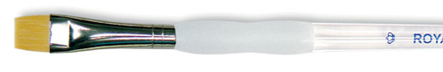 Royal&Langnickel(R) Soft-Grip Gold Taklon Short Shader Brush-Size 8 SG155-8 - 090672026545