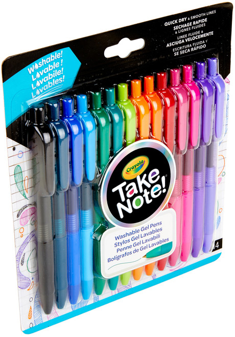 Crayola Take Note! Washable Gel Pens 14/Pkg58-6414