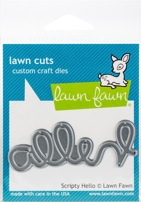Lawn Cuts Custom Craft Die -Scripty Hello LF610 - 030915069588