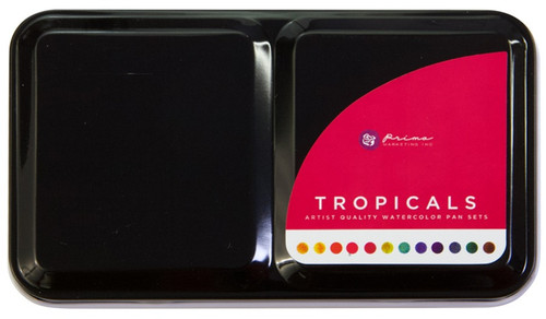 Prima Watercolor Confections Watercolor Pans 12/Pkg-Tropicals - 584269