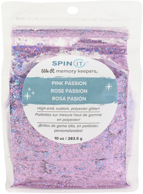 We R Memory Keepers Spin It Glitter Mix 10oz-Pink Passion WRGLMX-248 - 633356612483