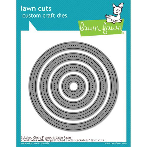 Lawn Cuts Custom Craft Die-Stitched Circle Frames LF1141