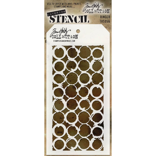 Tim Holtz Layered Stencil 4.125"X8.5"-Ringer - THS-056