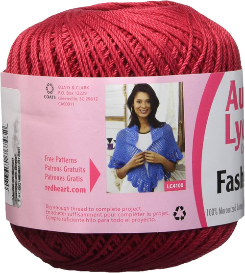 Aunt Lydia's Fashion Crochet Thread Size 3-Scarlet 182-6