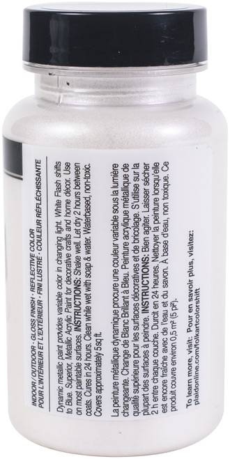 FolkArt Color Shift Paint 4oz-White Flash FACS3-44495
