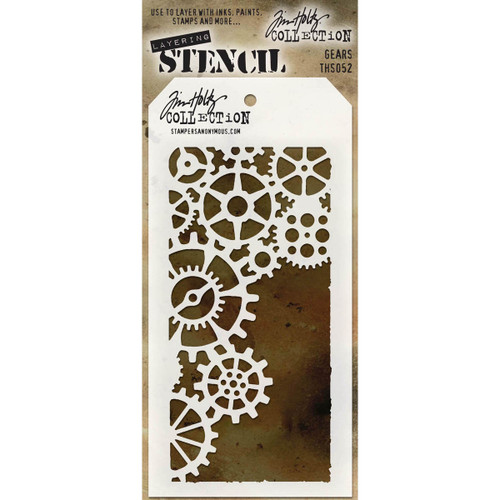 Tim Holtz Layered Stencil 4.125"X8.5"-Gears THS-052