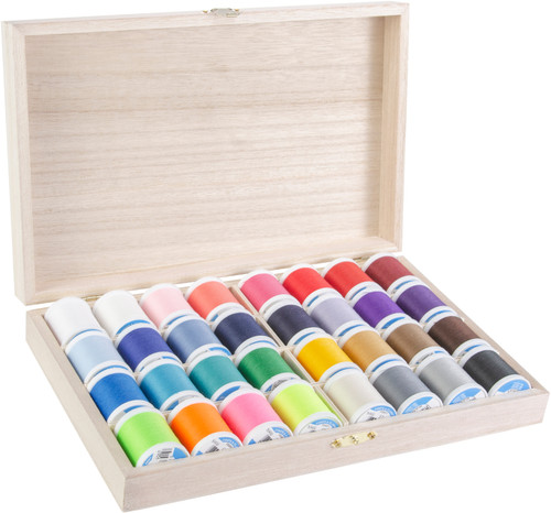 Coats Dual Duty XP Spool Collection W/Wood Box 32/Pkg- - 90032