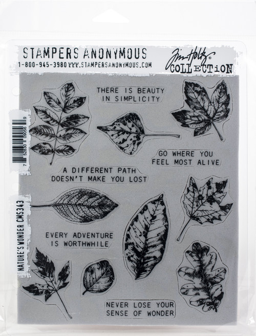 Tim Holtz Cling Stamps 7"X8.5"-Nature's Wonder - CMS-LG-343 - 752830090569