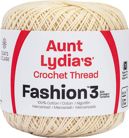 Aunt Lydia's Fashion Crochet Thread Size 3-Bridal White - 182-926 - 073650767395