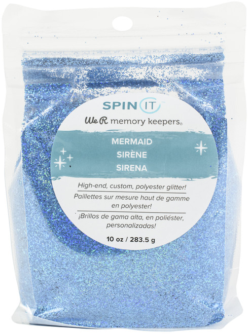 We R Memory Keepers Spin It Fine Glitter 10oz-Mermaid Blue WRFNGL-117 - 633356611172