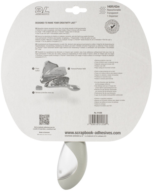 Scrapbook Adhesives E-Z Runner Grand Adhesive-Repositional, .3"X140' - 01258 Scrapbook Adhesives E-Z Runner Grand Adhesive-Repositional, .3"X140' - 01258