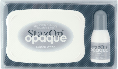 StazOn Opaque Solvent Ink Kit-Cotton White SZ1-110 - 712353151109
