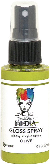 Dina Wakley Media Gloss Sprays 2oz-Olive - MDO-68556 - 789541068556