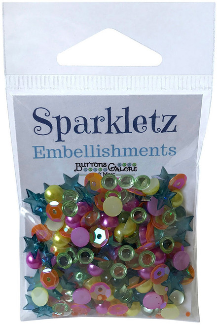 Buttons Galore Sparkletz Embellishment Pack 10g-Rainbow SPK-113 - 840934055635