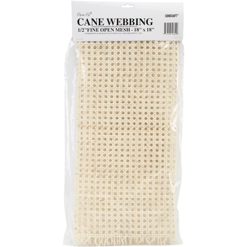 Comcraft Cane Webbing .5" Fine Open Mesh 18"X18"-Natural CW121818 - 752303126429