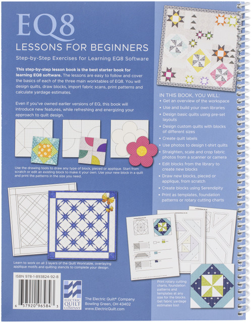 Electric Quilt 8 Lessons For Beginners- - B8LESSON Electric Quilt 8 Lessons For Beginners- - B8LESSON