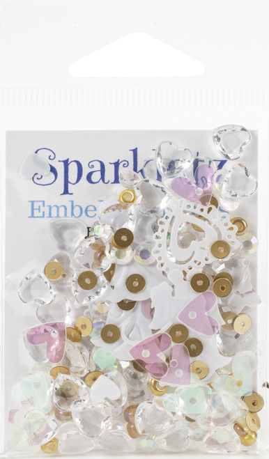 Buttons Galore Sparkletz Embellishment Pack 10g-Just Married SPK-138 - 840934071390