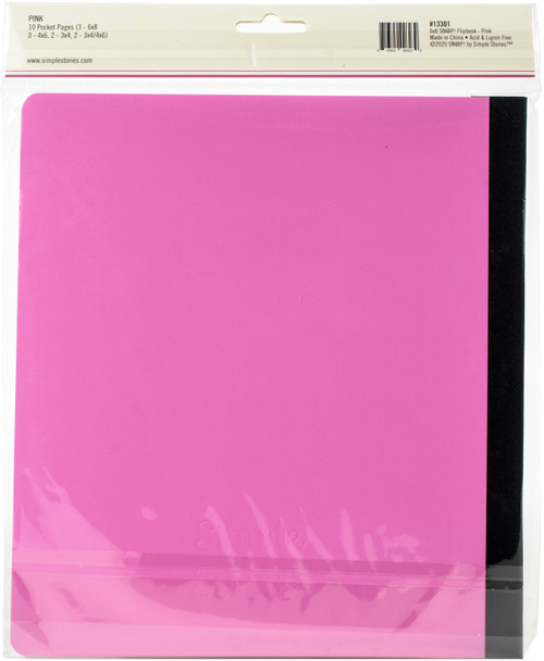 Simple Stories Sn@p! Flipbook 6"X8"-Pink - SNAP6X8F-13301 Simple Stories Sn@p! Flipbook 6"X8"-Pink - SNAP6X8F-13301