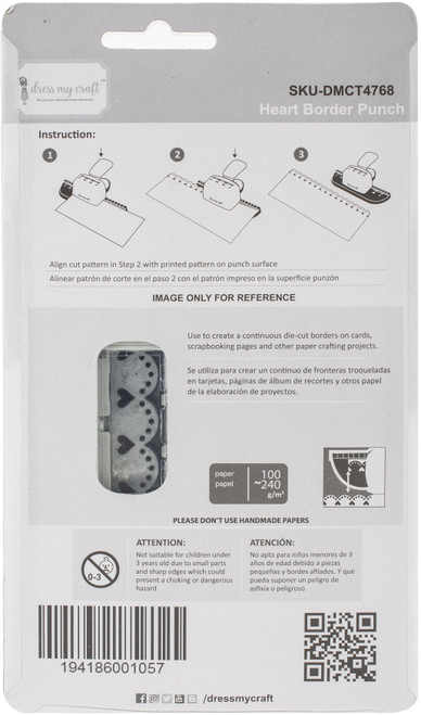 Dress My Craft Paper Punch-Heart Border - DMCT4768 Dress My Craft Paper Punch-Heart Border - DMCT4768