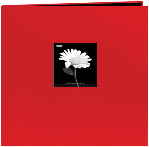 Pioneer Book Cloth Cover Post Bound Album 12"X12"-Red MB10CB-F/R - 023602615984